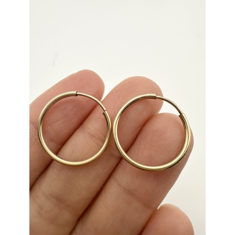 Vintage JWK Gold Filled Hoop Earrings